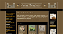 Desktop Screenshot of classicalmusicsentinel.com